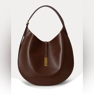 Polo Ralph Lauren Ralph Lauren Brown Leather Hobo Bag Polo Large Shoulder Bag